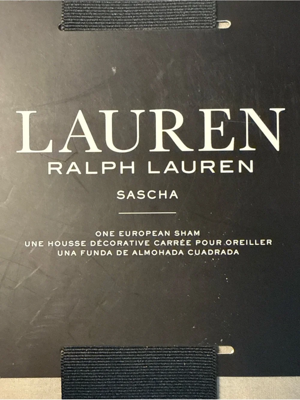 Lauren Ralph Lauren Sascha Stone Grey Euro Pillow Sham Cotton NEW $135